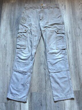 Carhartt B342 Men's  Ripstop Cargo Pants Desert Tan Khaki 34x36 Waist/Inseam